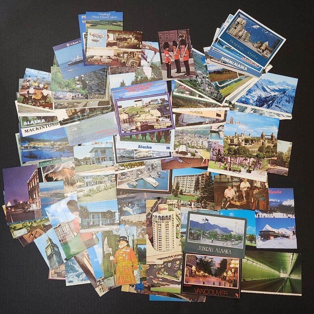 Vintage Mixed Postcard Lot Travel Scenic Historical Cultural Themes